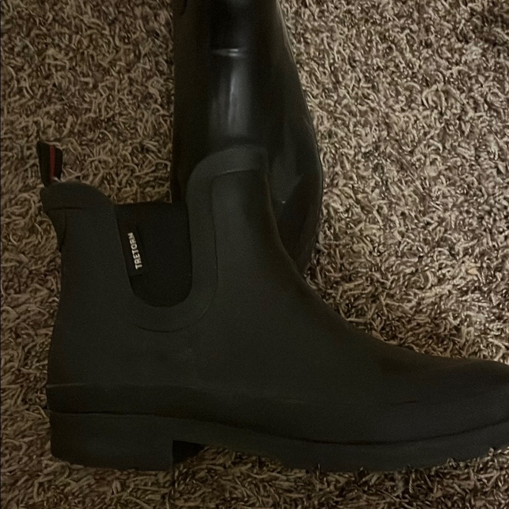 Tretorn Black Rain & Snow Boots Chelsea Style- good condition